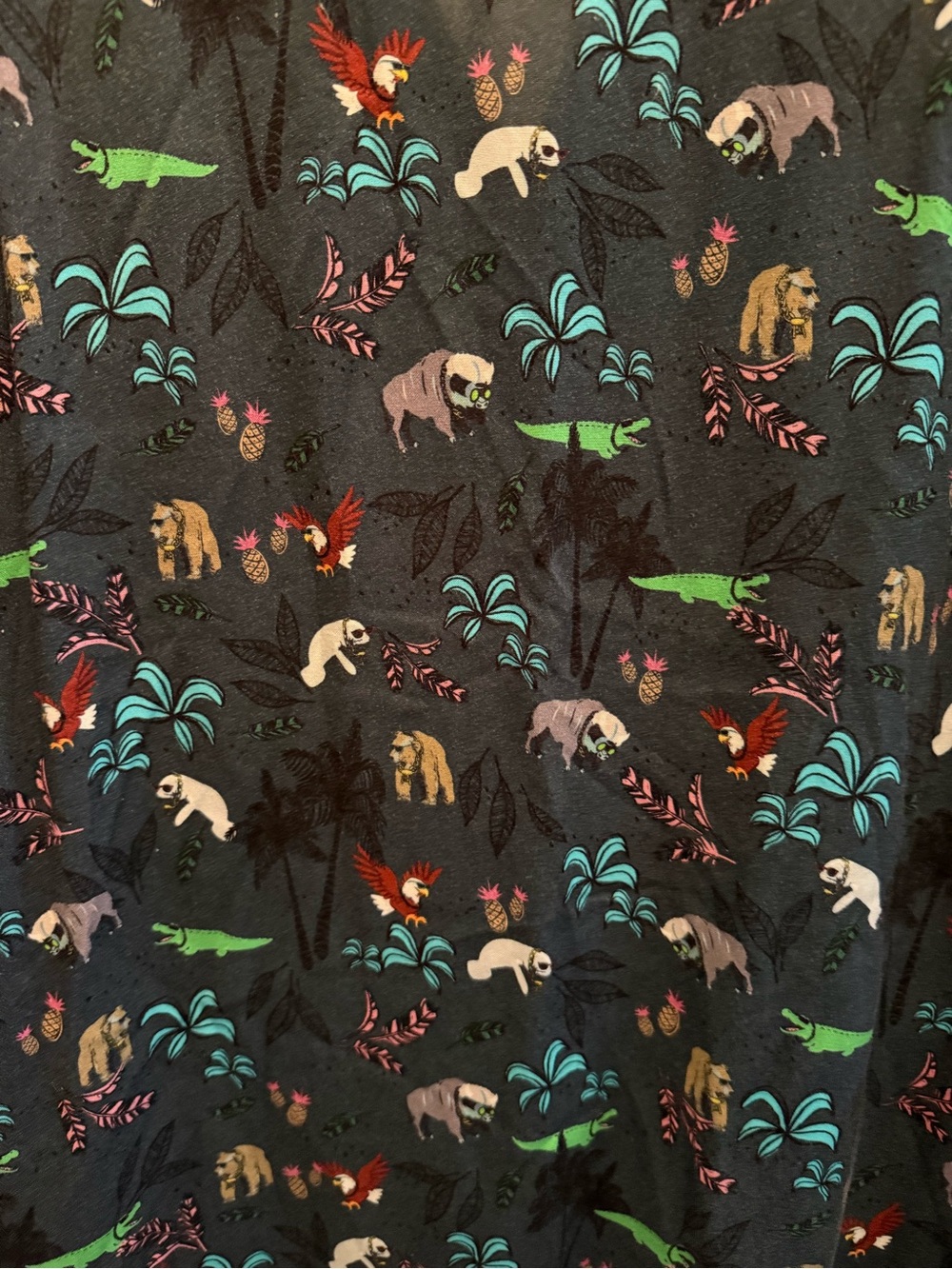 Balls Beachwear Black Tropical Animal Print Button-Up Shirt - Picture 4 of 4